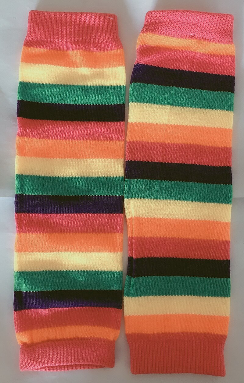 Rainbow elbow Baby Crawling Knee Pad Kids Sock Leg Warmer Protector girl legging boy Striped toddlers gaiters beenwarmers Infant