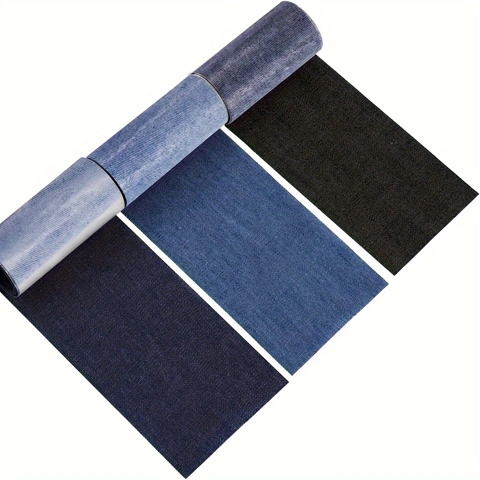 3/Rollen Jean-Aufnäher zum Aufbügeln, 8 x 50 cm, Reparaturflicken, Kleidung, selbstklebende Aufbügelflicken für Kinder und Erwachsene (Dunkelblond).