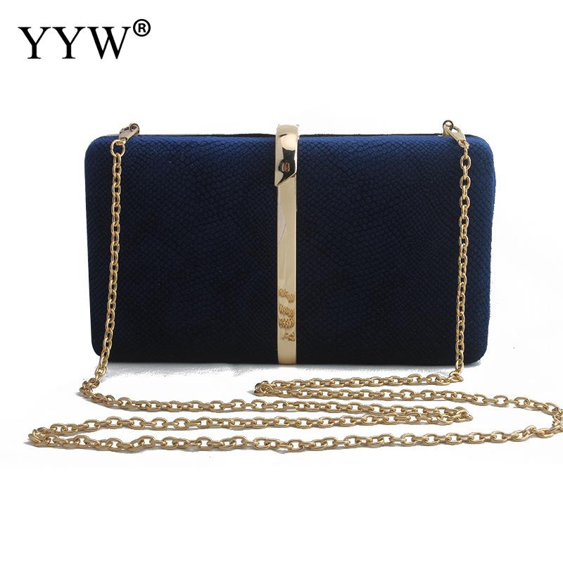 Flannelette Box Bag clutch women red wedding purse chain crossbody bags female evening party clutch luxury Crystal bolso mujer: blue
