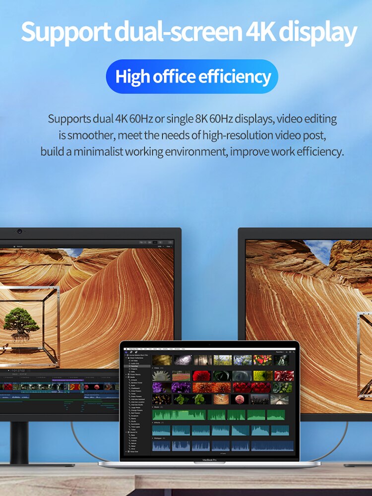 Thunderbolt 4/3Cable USB4 40Gbps USB Type C to Type C PD 100W 8K Cable Data Transfer USB-C Cable for Macbook Thunderbolt 4 Cable