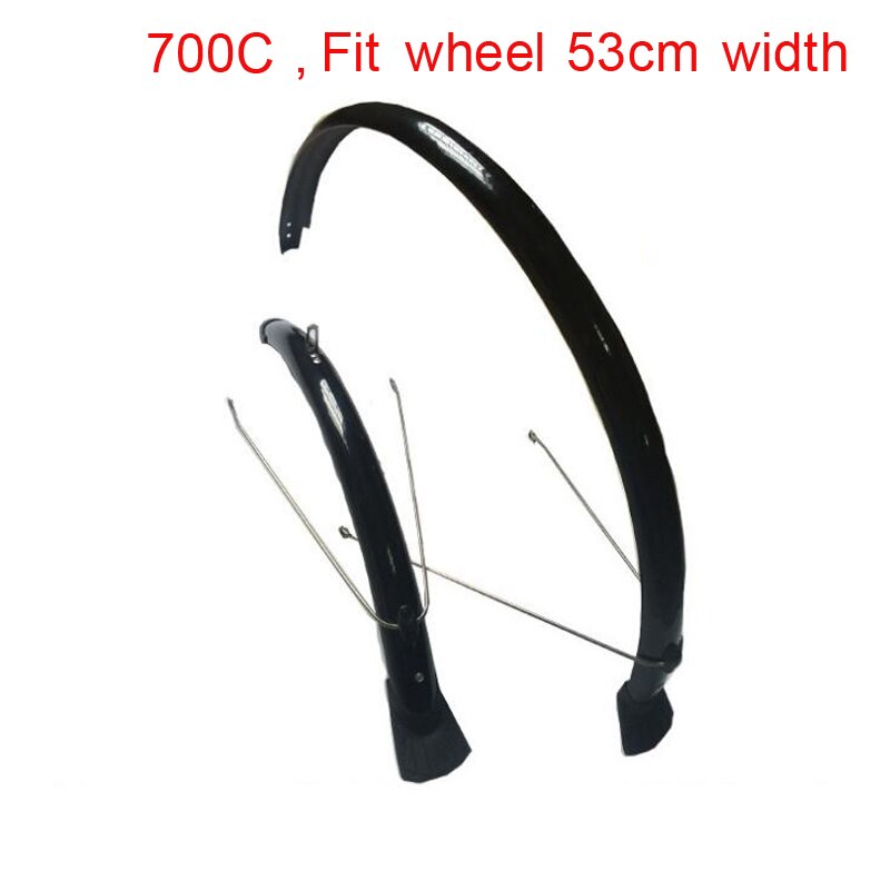 700C Bicycle road Bike Fenders bicicleta Silver 1 Pair Front and Rear Retro 27 inches fixie bike Fender Bicycle Practical Parts: black