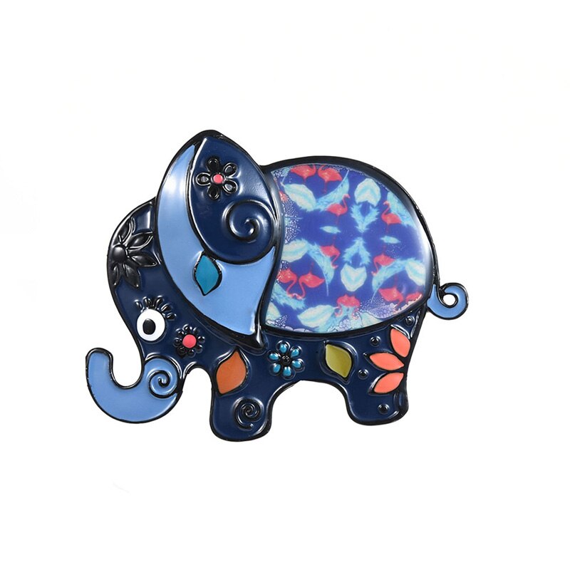 D & Rui Sieraden Kleurrijke Lucky Olifant Pins & Broches Vrouwen Mannen Emaille Dier Mooie Pins Broche beste: color3