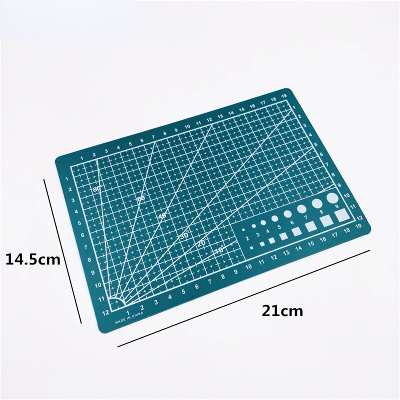 A3 A4 5 PVC Cutting Mat Workbench Patchwork Cut Pad Sewing Manual DIY Knife Engraving Leather Cutting Board Single Side Underlay: A5 GREEN