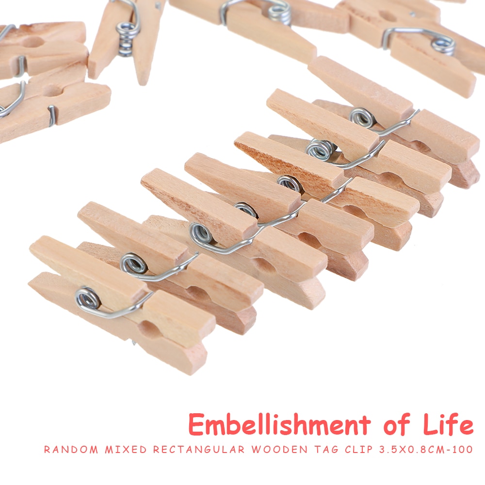 100 pièces très petite taille Mini pinces en bois naturel pour pinces Photo pince à linge artisanat décoration Clips chevilles