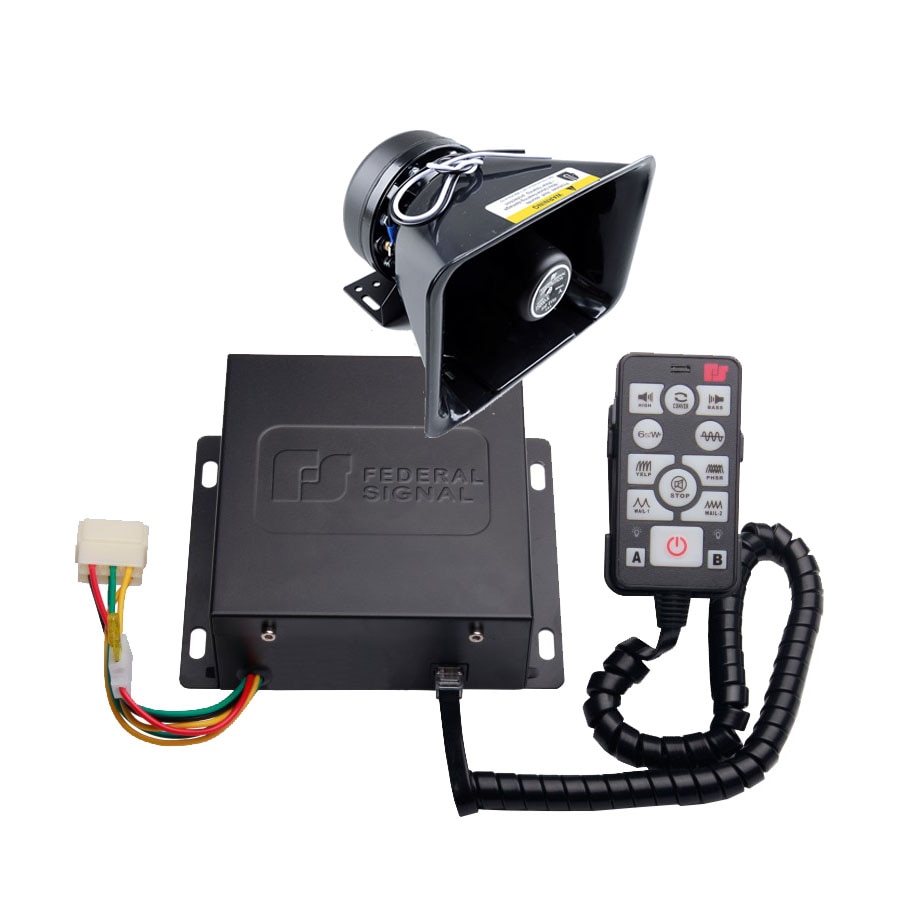 200W DC12V Electronic Police Siren AS9200E wired Amplifier with Plastic Black Speaker Car Alarm Siren Horn PA System