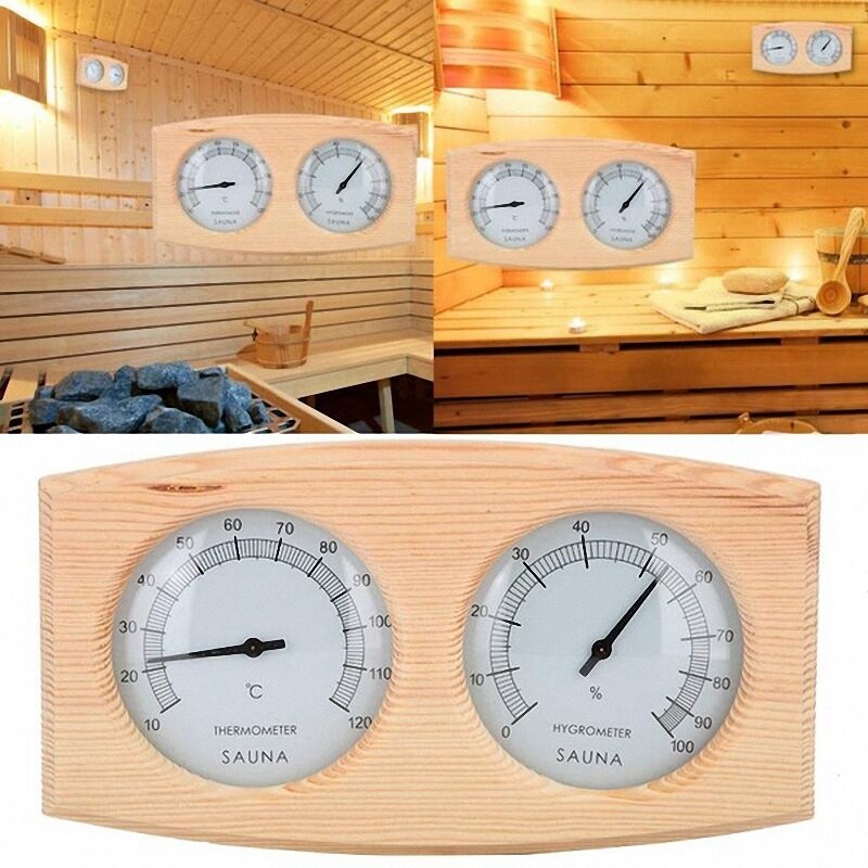Sauna Gewijd Weat Doos Accessoires Houten Sauna Thermometer Sauna Temperatuur En Vochtigheid Meter