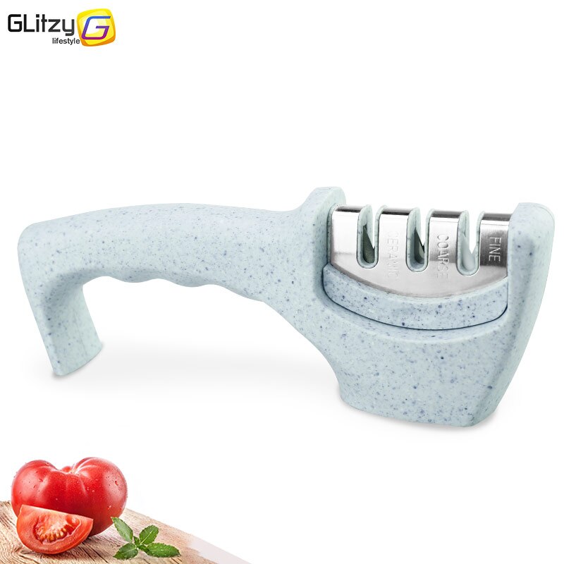 Messenslijper 3 Stadia Professionele Tungsten Diamond Keramische Keuken Slijpsteen Messen Grinder Whetstone Keuken Tool: Marble color