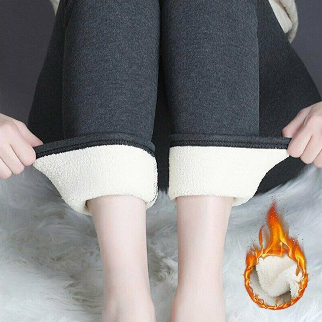 Solid Warm Winter Strakke Dikke Fluwelen Wol Vrouwen Kasjmier Broek Broek Leggings Hoge Taille Warm Houden Lange Broek Dutje Lange onderbroek