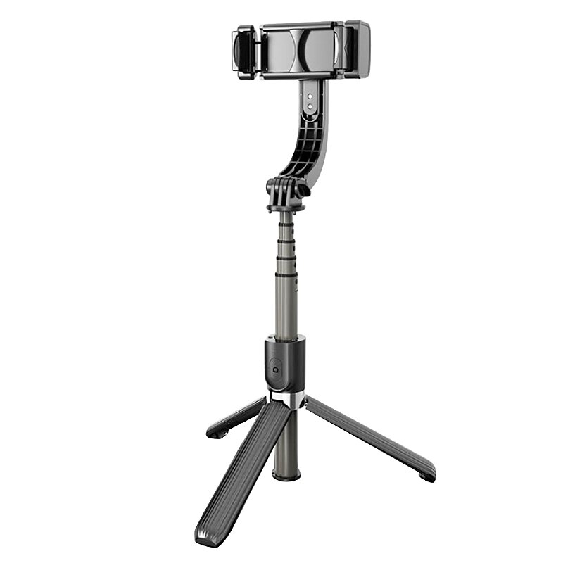 Mobiltelefon Bluetooth Selfiestang En-Akset Anti-Shake Stativ Stabilisator til Android/iOS