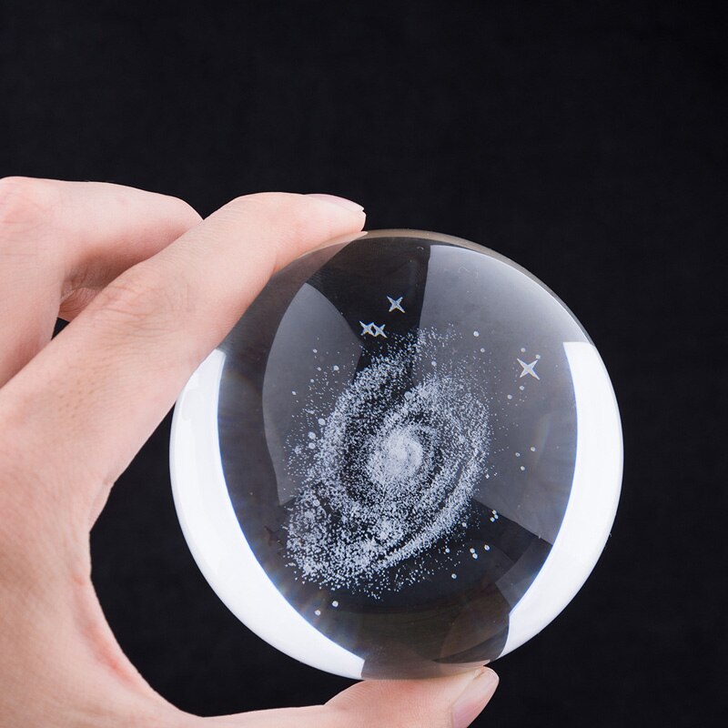 3d aurinkokunta kristallipallo planeetat lasipallo linnunrata maapallo pienoismalli kodin sisustus tähtitiede koriste 6/8cm: Linnunradan pallo / 60mm