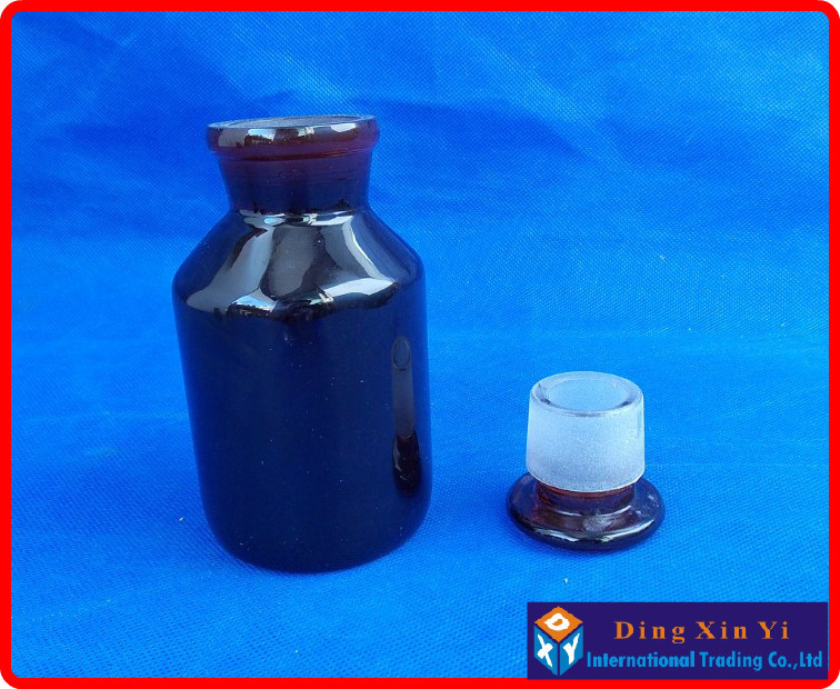 (4 pieces/lot) 250ml Wide mouth reagent bottle,250ml Amber Laboratory Bottle with ground-in glass stopper