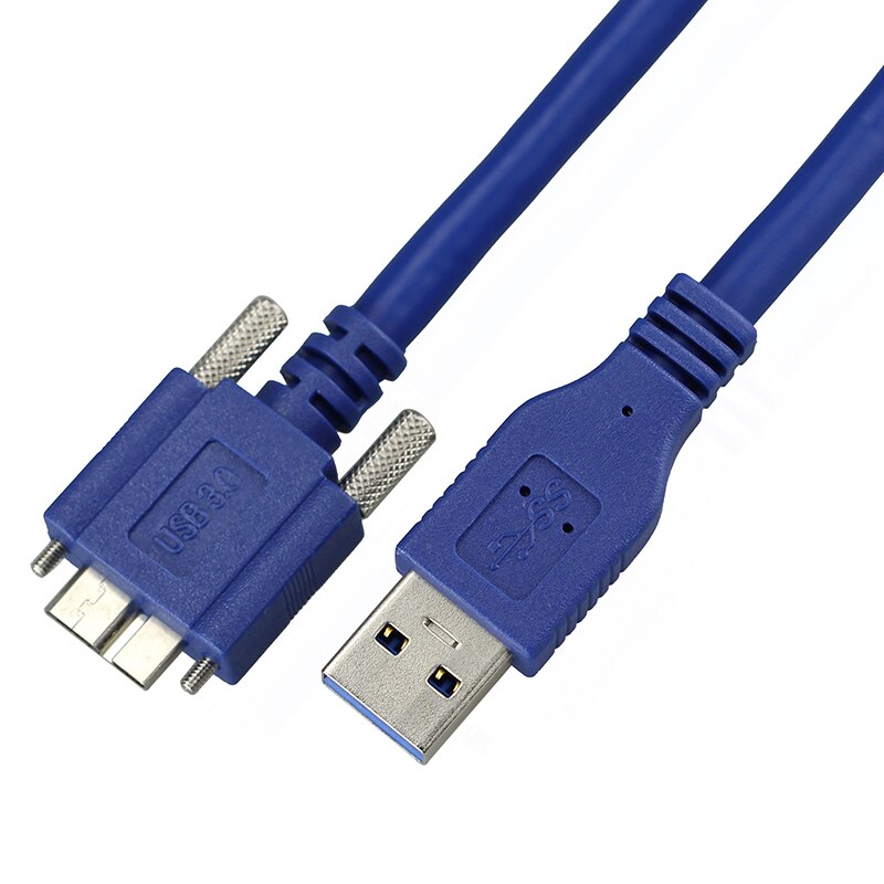 Micro USB3.0 to USB3.0 Data Transfer Cables USB Fixed Screw Holes Lines for usb3.0 interface industrial camera