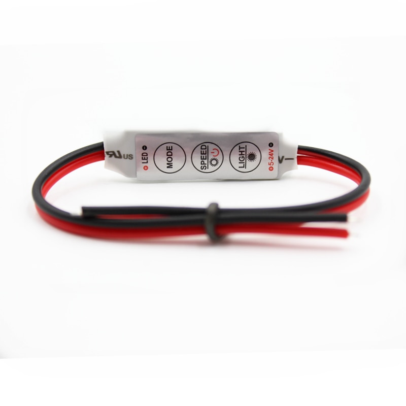 10Pcs DC12V 24V 3*4A Mini Led Controller Dimmer Driver to Control Single Color Led Strip Light SMD 2835 3528 5050 5630 3014