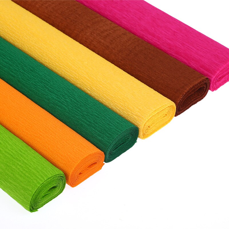 1Pc 250*50Cm Rimpel Papier Arts Craft Materiaal Levert Diy Bloem Wikkelen Rolls Kreppen Papier Thuis Party decoraties