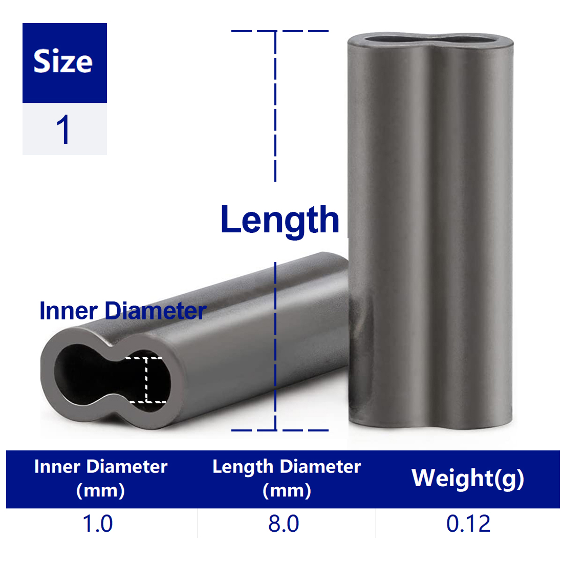 FishTrip Fishing Crimp Sleeves Brass Copper High Strength Corrosion Resistant Single Double Connector Terminal Tackle: 11 / Orange