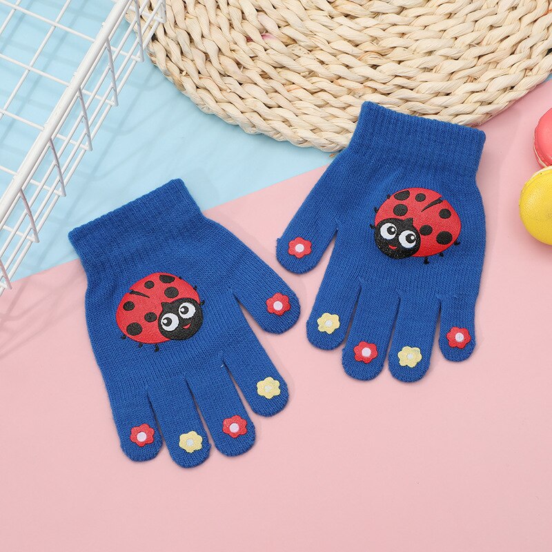 Kinderen Kids Winter Warm Thicken Handschoenen Meisjes Jongens Peuter Leuke Vogel Wanten Imitatie Kasjmier Vinger Handschoen Voor 6-12yeas: B