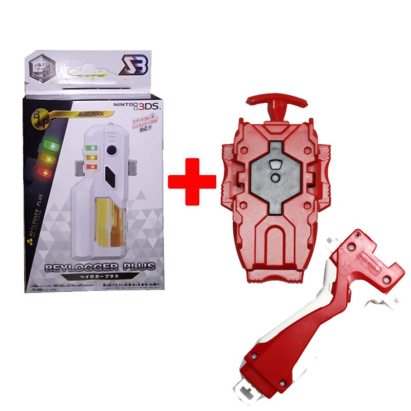 SB Beylogger per Beyblades Burst Parts con lampeggiante colorato e suono assemblare con lanciatore di cavi unidirezionali giocattoli per bambini: B77 with Red