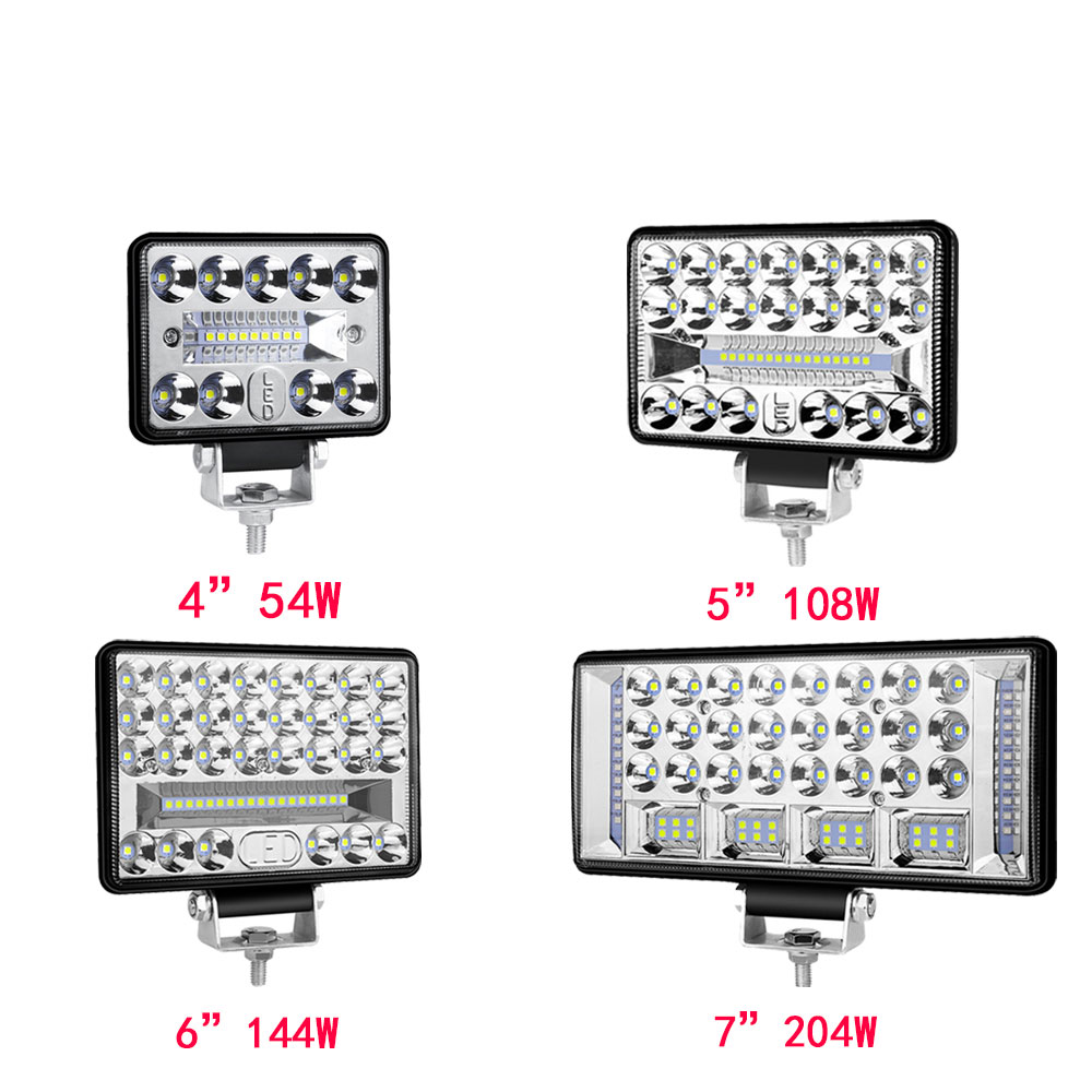 Barra de luz LED de 4 '', 5'', 6'', 7 pulgadas, punto todoterreno, luz de trabajo LED para camión, coche, barco, Tractor, 4x4, faros Atv, 12V, 24V