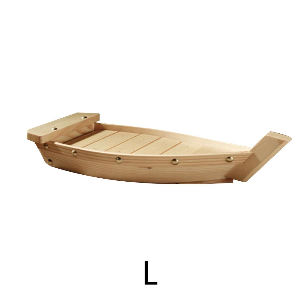 Plateau en forme de bateau en bois | En pin, plateau pour Sushi, Sashimi vaisselle de Cuisine, ornement de décoration pour Restaurant: C