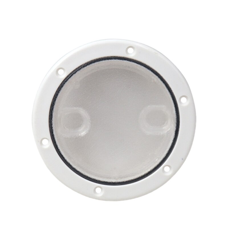 Plastic 6 Inch White Round Transparent Inspection Hatch Deck Cover Corrosion Resistant for Marine Boat Yacht RV Truck: Default Title