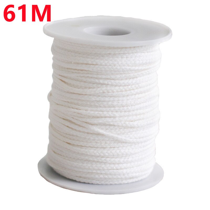 1 rollo de mecha de vela de algodón tejida, 200 pies, 61M, 100 piezas, Material para fabricación de velas DIY: candle wick