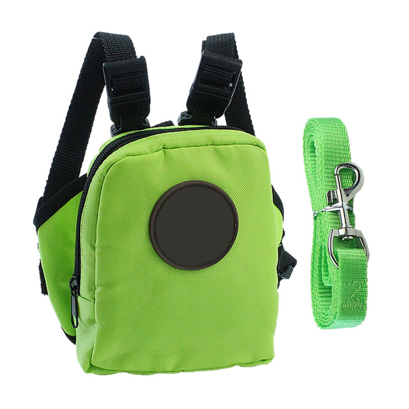 Leuke Mini Rugzak Voor Kat Hond Met Harnas Leiband Rugzak Voor Kleine Hond Multifunctionele Hond Rugzak Tas: green / L