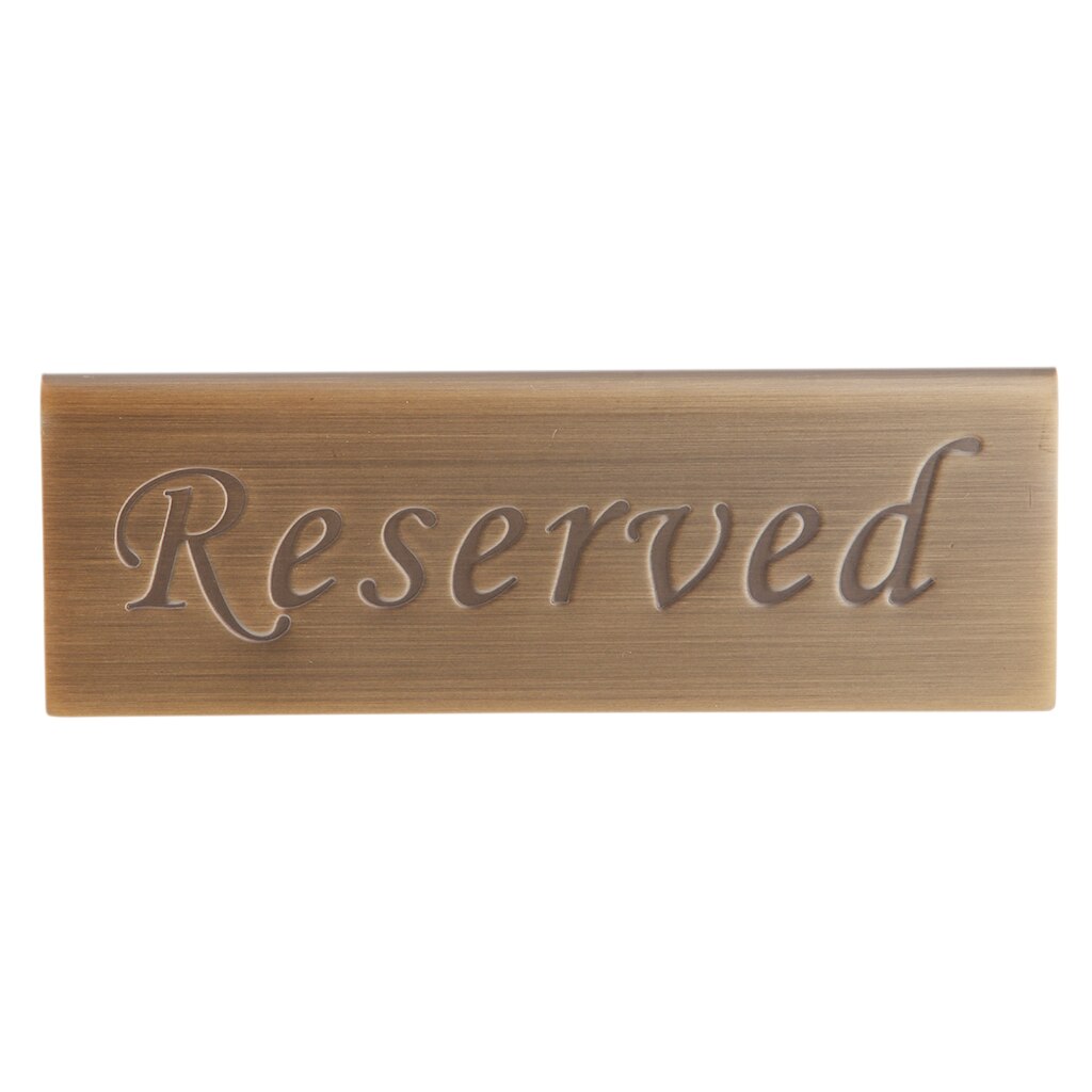 Rustfritt stål reservert bordskilt restaurant reservert holder fast utgangspunkt
