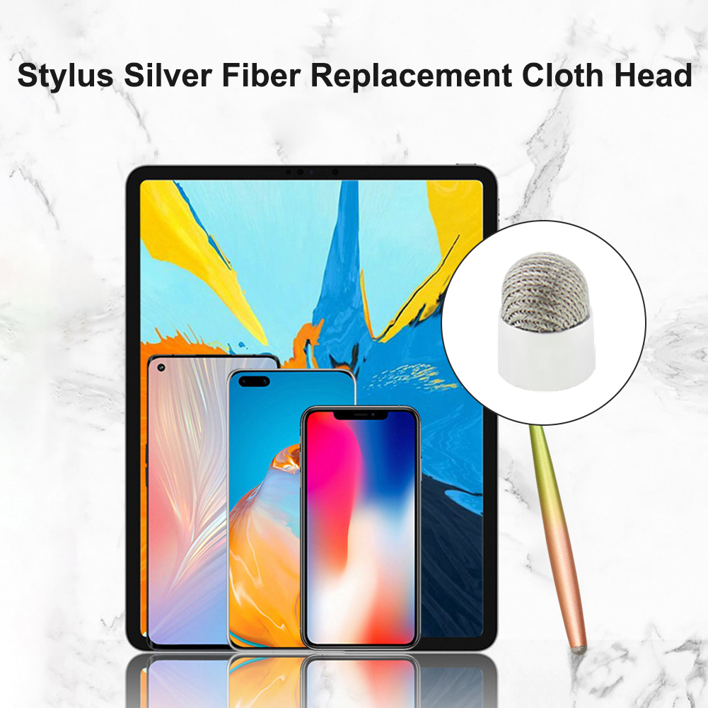 5pcs Conductive Stylus Pen Fiber Cloth Head Drawing Stylus Pen Combo Universal Capacitive Touch Screen Replace Fiber Fine Tips