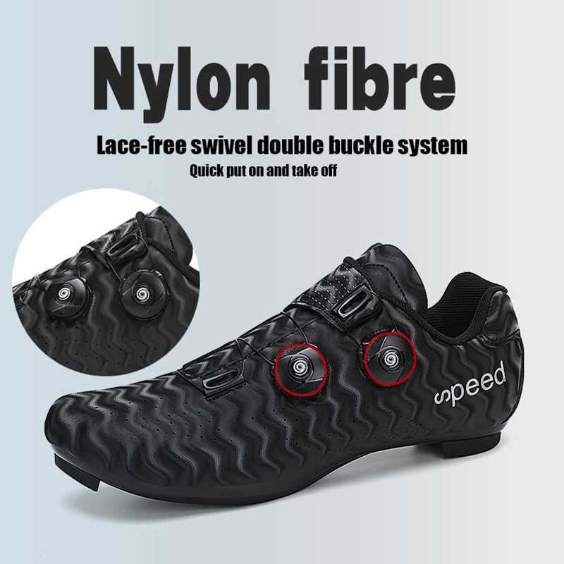Sapatos de ciclismo profissional para homens e mulheres, impulsionador respirável de sola dura, ciclismo de estrada, sapatos de bloqueio, SPD, sapatos de competição