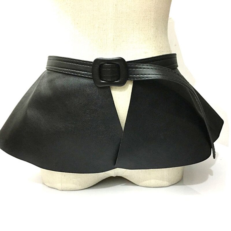 nuevas tendencias mujer Oro Negro corsé cinturón de falda de volantes Peplum cintura cinturones fajas para el vestido de las mujeres