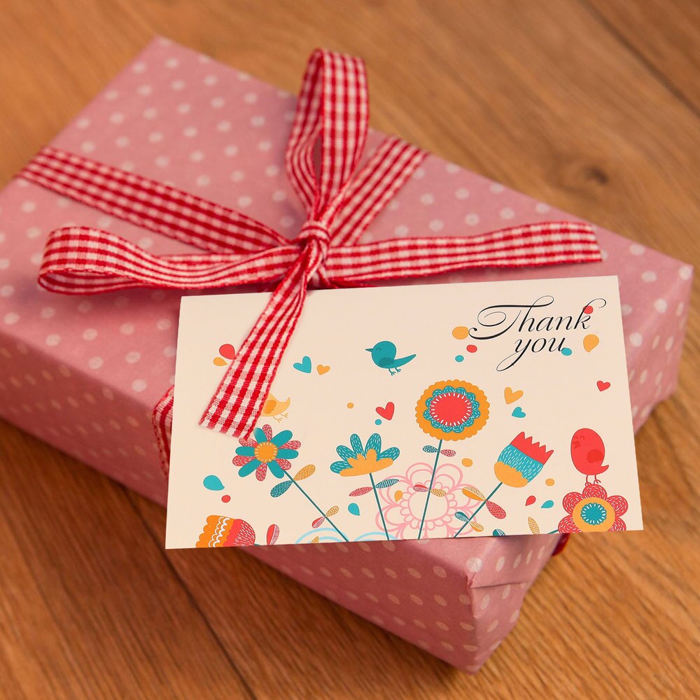 6 Pcs Beautiful Note Cards Memo Cards with Envelopes (Black)