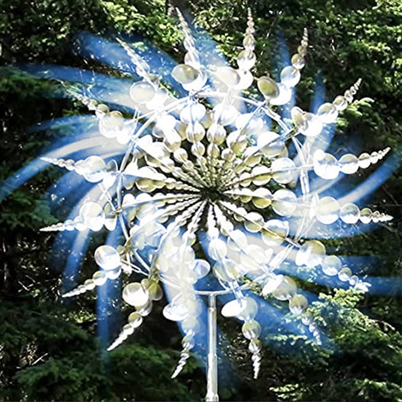 Color Unique And Magnetic Metal Windmill Solar Metal Wind Spinners