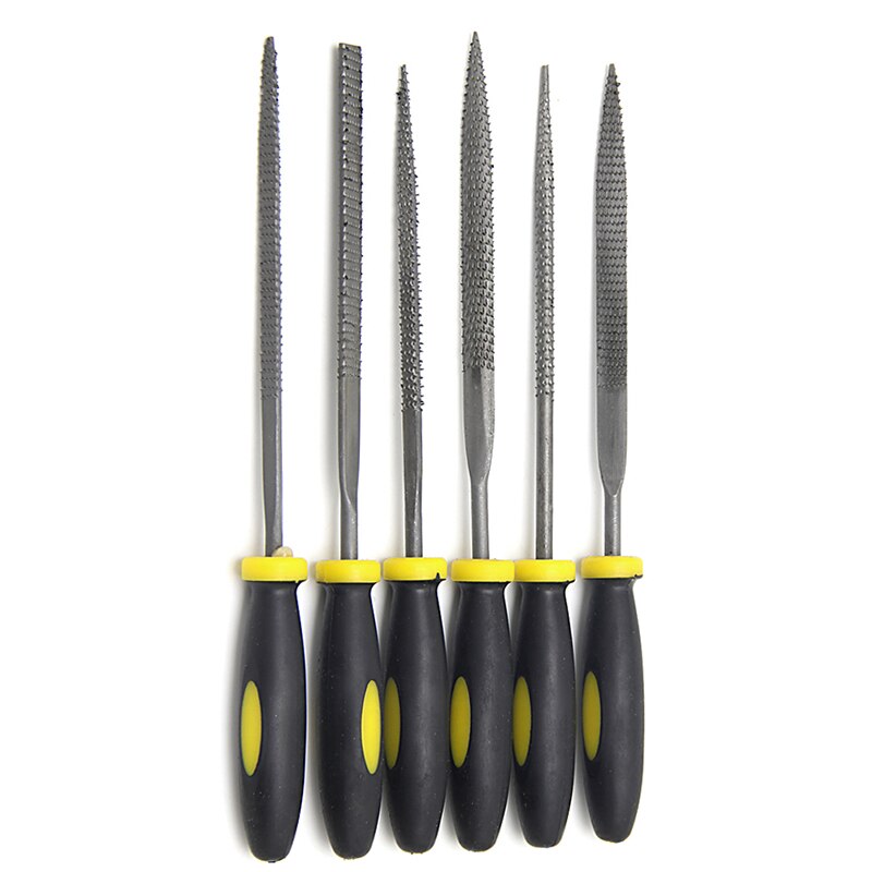 Mini aguja de escofina para limar Metal, 6 uds., 140mm, herramientas de madera para carpintería, Q84D