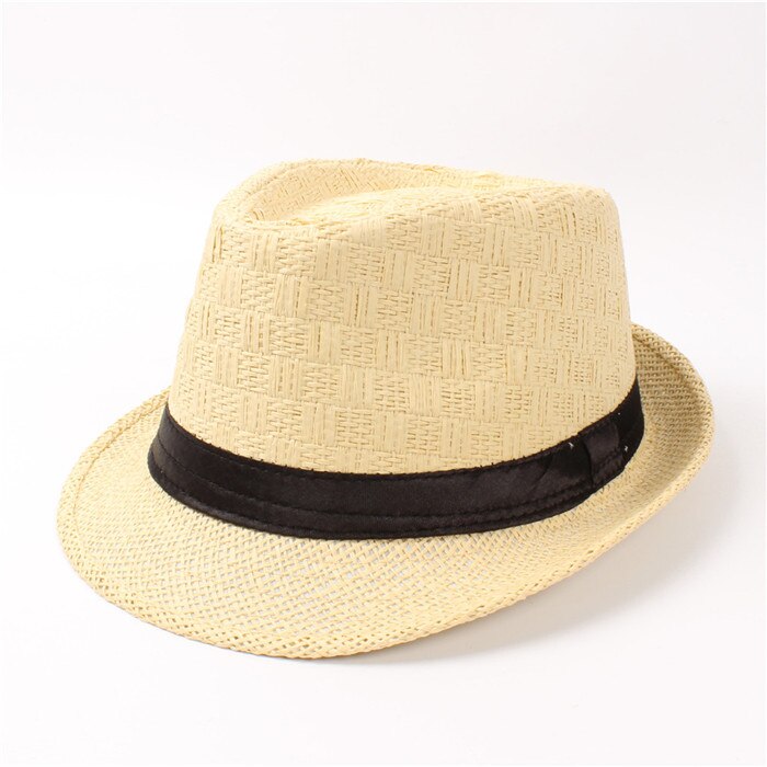 Kvinnor män sommar halm resor båtliv strand solhatt för gentleman lady seaside homburg sun fedora sunbonnet: Sugrör