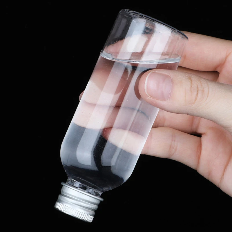 50Pcs 5/10/20/30/50/60/80/100/120ML Portable PET Plastic Bottles W/ Aluminum Screw Cap Travel Cosmetic Container Lotion Creams