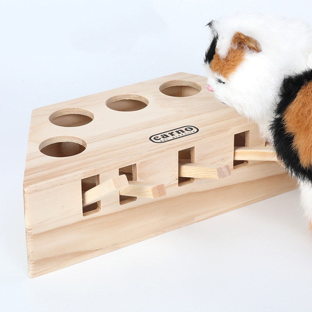 Træ interaktiv kat legetøj fangst jagt sød kat legetøj mus interaktiv sjov hvalp kæledyr legetøj kæledyr leverer katte spil – Grandado
