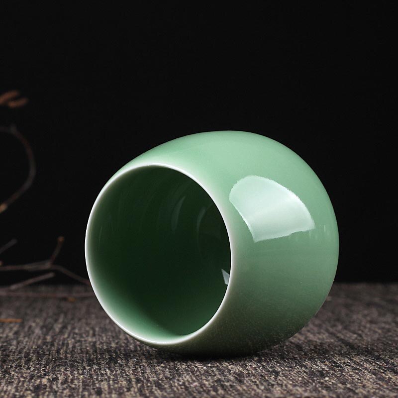 200ml Longquan Celadon Teacup Tea Ceremony Teaware Drinkware Office Master Cup Espresso Coffee Mug Water Cups Container Decor