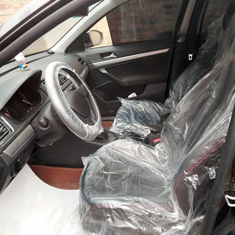 Fundas desechables de plástico para asientos de furgoneta y coche, , 100 Uds.