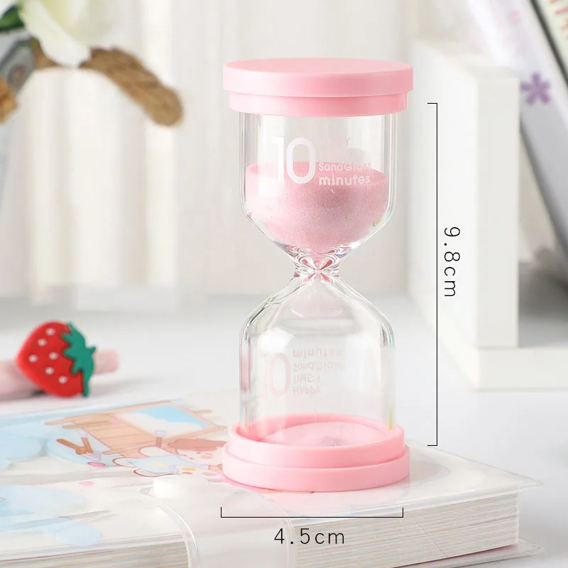 3/5/10/15/30 Minuten Bunte Sanduhr Hohes Borosilikatglas Robuste Sanduhr Langlebige Macaron-Farbe Sanduhr Timer Kinder: Silber