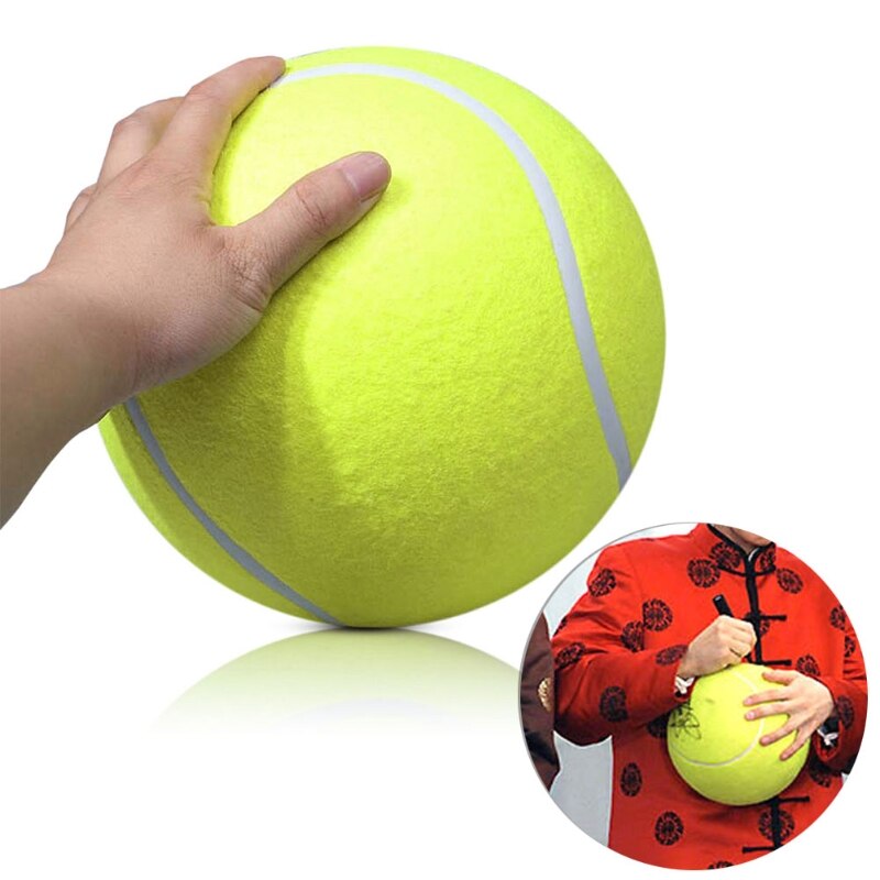 Pelota tenis gigante para mascotas, juguete de firma JUMBO, bola de tenis grande, 24 CM,