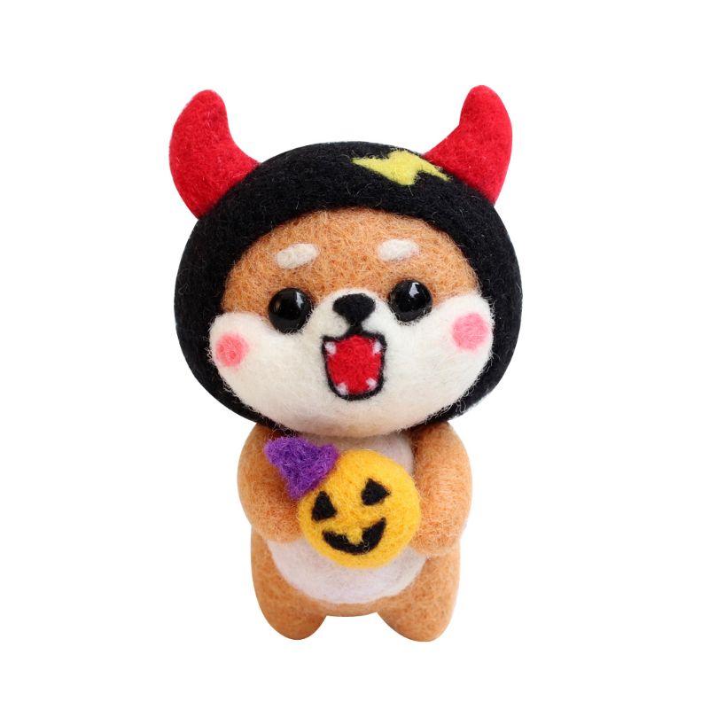 Aardbei Cartoon Wolvilt Craft DIY Onvoltooide Prikte Naald Materiaal Bag Pack: 02