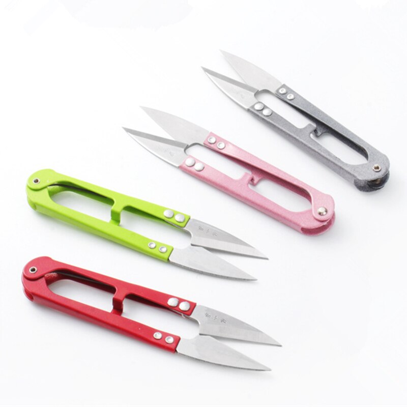 U shape yarn thread trimmer sewing scissors cut cross stitch embroidery office portable scissors clothing tailor scissors