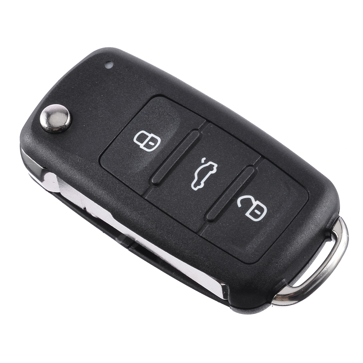 3 Button Folding Car Remote Flip Key Shell Case Fob NO LOGO for V-W Auto Ignition System With Key Blade