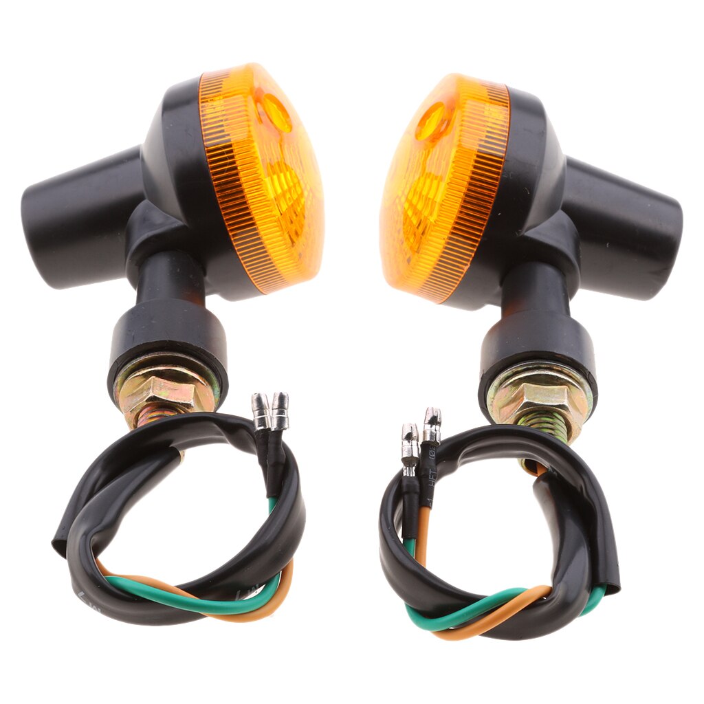 12V Motorfiets Richtingaanwijzer Richting Lampje Lamp Universele Voor Yamaha Honda Suzuki Ktm Etc Motorfiets Accessoires: Black Amber