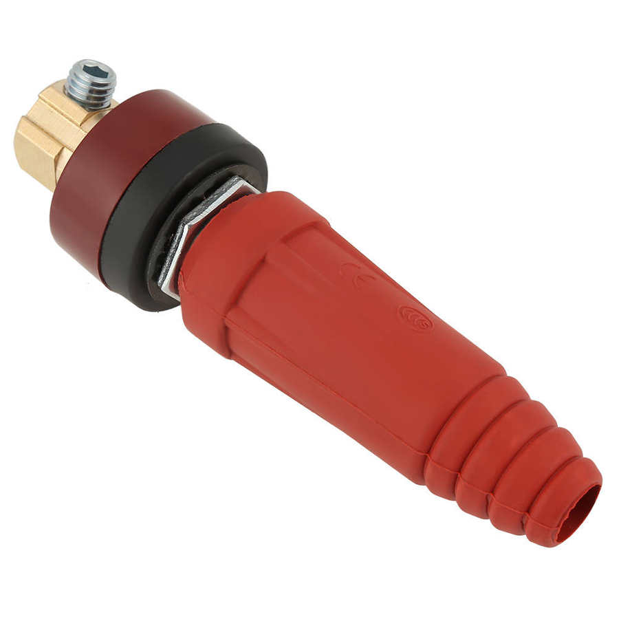 1pcs Copper Weld Cable Connector 35-50mm DKJ35-50 Red Welding Rapid Connector