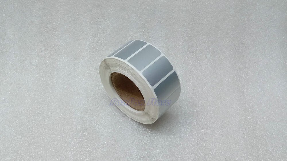 Silver PET Label Sticker 30*15mm 1300 Pieces Matte Silver PET Sticker Waterproof Tearproof Oilproof Barcode Label Sticker