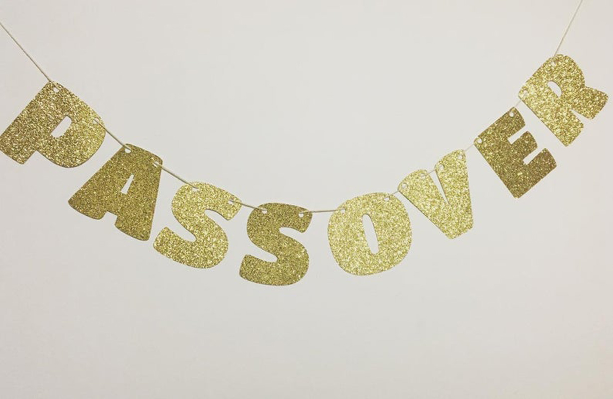 Happy passover party decorations, golden glittering party banners, birthday, anniversary party decorations: Fluorescence Yellow