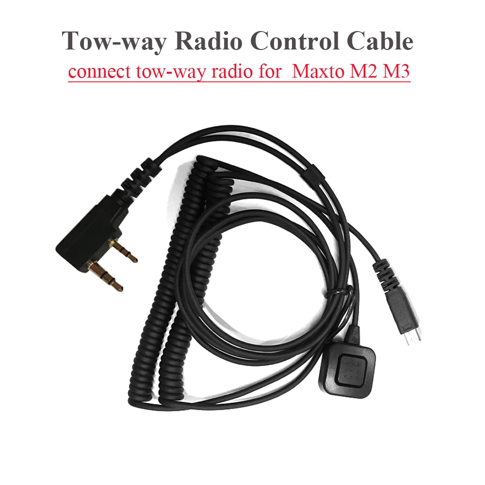 Motorcykel hjelm headset intercom tow-way radio kontrolkabel k port to-vejs radio forbindelse kabel til maxto  m3 m2 interphone