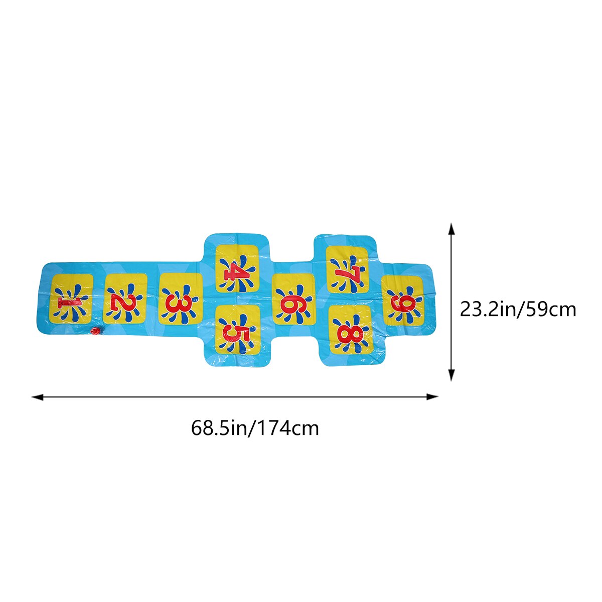 1pc uppblåsbara vattenspraymattor lekmatta stänkdyna sprinkler poolvatten digital pedagogisk leksak för att lära sig siffror