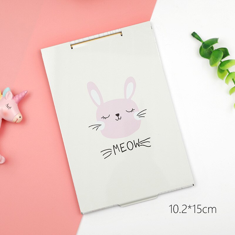 Mini- Cartoon Ultra-thin Makeup Mirror Vanity Cosmetic 4 Sizes Make Up Pocket Silver Rectangle Foldable Compact Folding Mirrors: 13